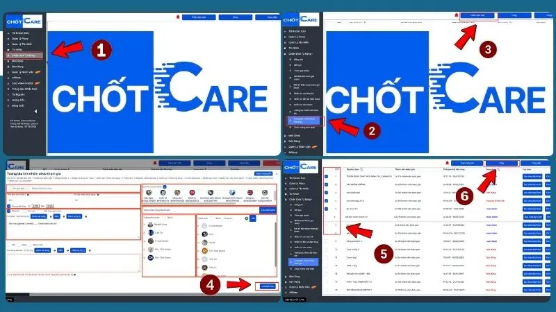 Gửi tin đến thành viên nhóm chưa tham gia nhanh chóng với phần mềm Chốt Care.